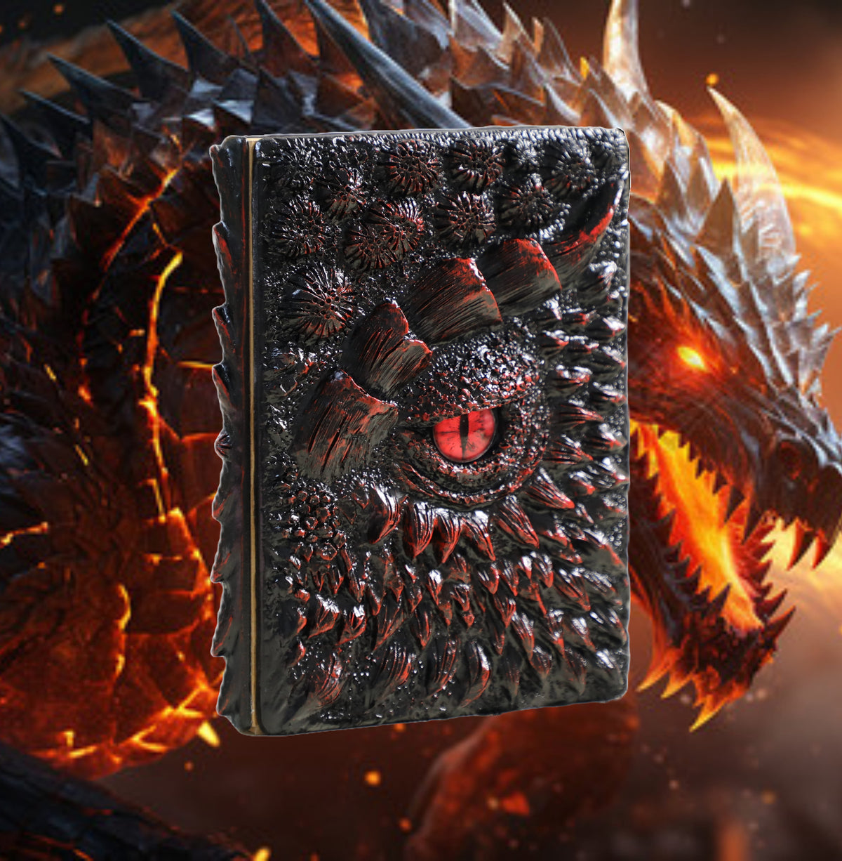 Dragon Eye 3D Embossed Journal - Handmade Resin Engraved Notebook