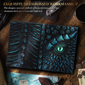 Dragon Eye 3D Embossed Journal - Handmade Resin Engraved Notebook