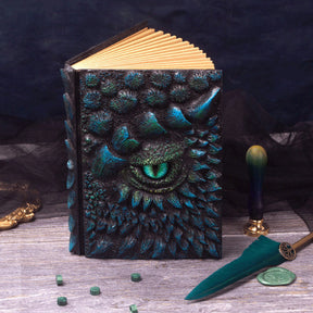 Dragon Eye 3D Embossed Journal - Handmade Resin Engraved Notebook