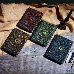 Dragon Eye 3D Embossed Journal - Handmade Resin Engraved Notebook