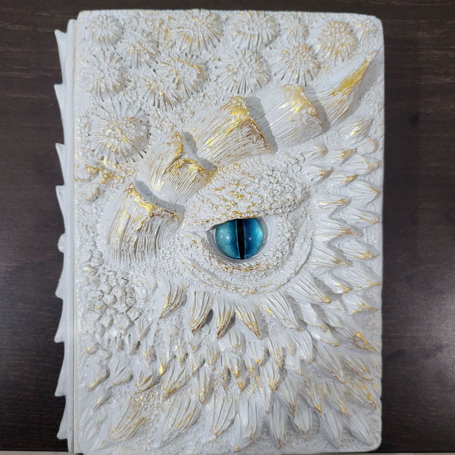 Dragon Eye 3D Embossed Journal - Handmade Resin Engraved Notebook